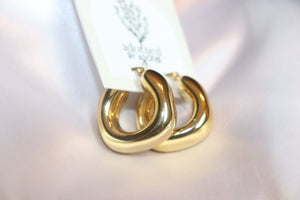 18K Stainless Steel Gold Hoops