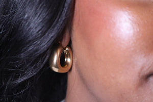 18K Stainless Steel Gold Hoops