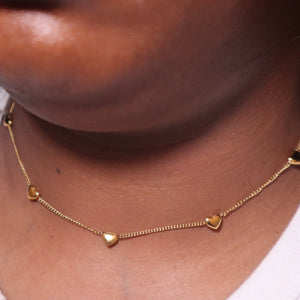 18K Stainless Steel Heart Choker